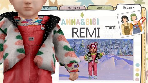Sims 4 infant CC  Remi | INFANT [Anna&Bibi] by Gabriely Cardozo
