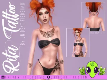 Sims 4 knee tattoo CC Rita Tattoo by UNIDENTIFIEDSIMS