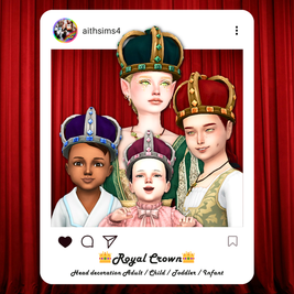 Sims 4 infant CC Royal Crown by aith