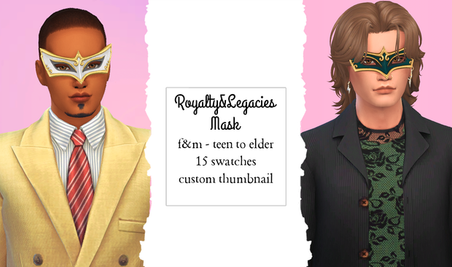 Sims 4 royalty CC Royalty & Legacies Mask by NekoChan-Simmer