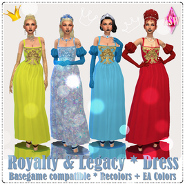 Sims 4 royalty CC Royalty & Legacy * Dress by ASW