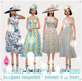 Sims 4 royalty CC Royalty & Legacy * Dresses by Annett Herrler