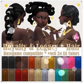 Sims 4 royalty CC Royalty & Legacy * Hair * Basegame by Annett Herrler