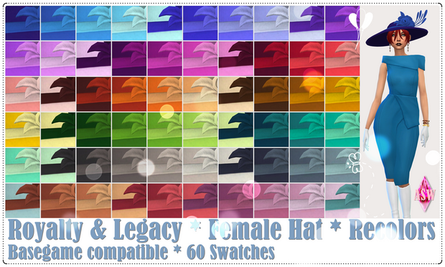 Sims 4 royalty CC Royalty & Legacy * Hat * Recolors by ASW