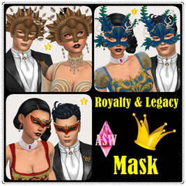 Sims 4 royalty CC Royalty & Legacy * Mask by ASW