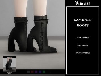 Sims 4 aesthetic clothing CC Samhain Boots by Venerian