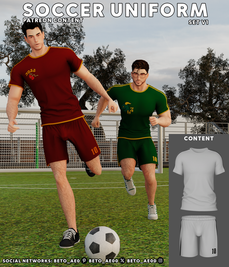 Sims 4 aesthetic clothing CC Soccer Uniform - Set V1 by Beto