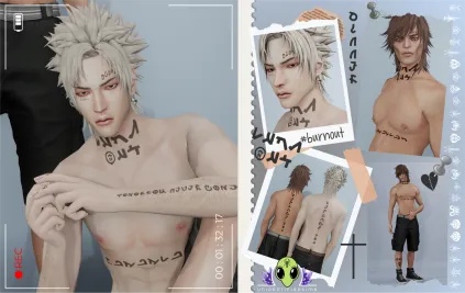 Sims 4 knee tattoo CC Survivor Tattoo by UNIDENTIFIEDSIMS