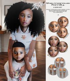 Sims 4 infant CC the marcus family skin set by VIVI