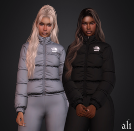 Sims 4 skins CC THE NORTH FACE x SKIMS set JAN2026 by ali