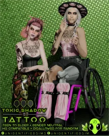 Sims 4 knee tattoo CC Toxic Shadow Tattoo by UNIDENTIFIEDSIMS