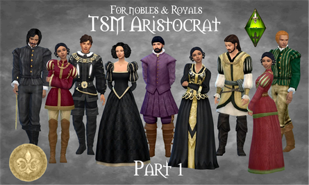 Sims 4 aesthetic clothing CC TSM Aristocrat Clothing - Part 1 by Medieval Sim Tailor & Carpenter
