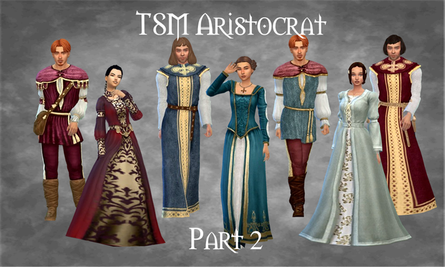 Sims 4 aesthetic clothing CC TSM Aristocrat Clothing - Part 2 by ingeli
