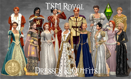 Sims 4 infant CC TSM Royal Dresses & Outfits by Medieval Sim Tailor & Carpenter