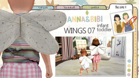 Sims 4 infant CC  Wings 07 | Infant and Toddler [Anna&Bibi]  by Gabriely Cardozo