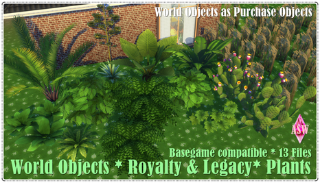 Sims 4 royalty CC World Objects * Royalty & Legacy * Plants by ASW